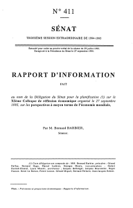 N 411 SÉNAT RAPPORT D' INFORMATION
