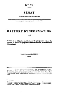 N° 65 SÉNAT RAPPORT D'INFORMATION