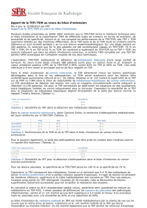 Apport de la TEP/TDM au cours du bilan d’extension