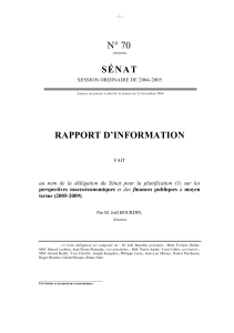 N° 70 SÉNAT RAPPORT D’INFORMATION