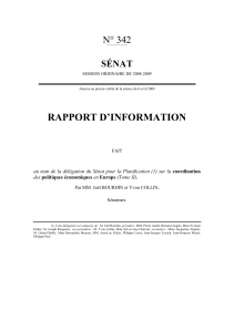 RAPPORT D’INFORMATION N° 342 SÉNAT