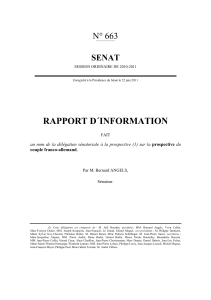 RAPPORT D´INFORMATION N° 663 SENAT