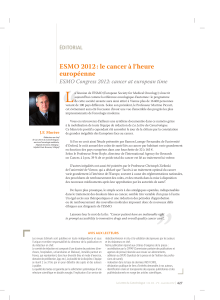 ““ L ESMO 2012 : le cancer à l’heure européenne