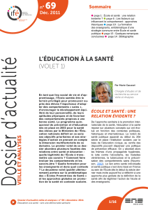 ifé Institut Français d éducation pour la santé- Marie Gaussel. Veille et Analyses, n°69-2011