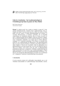 Bulletin d’analyse phénoménologique XIII 2, 2017 (Actes 10), p. 525-544