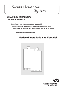 CHAUDIERE MURALE GAZ DOUBLE SERVICE