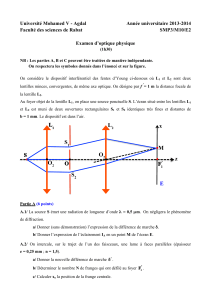 Université Mohamed V - Agdal Année universitaire 2013-2014 SMP3/M10/E2