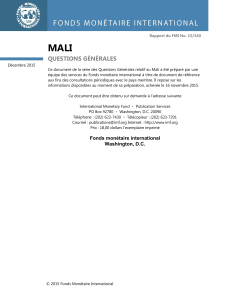 MALI QUESTIONS GÉNÉRALES