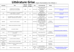 Date de Nombre Auteur(s) Titre