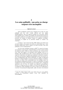 2 Les soins palliatifs : une prise en charge toujours très incomplète