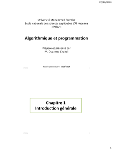 Algorithmique et programmation
