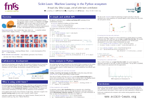 Scikit-Learn: Machine Learning in the Python ecosystem Overview