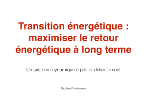 Transition énergétique : maximiser le retour énergétique à long terme