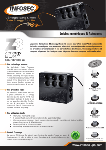 La gamme d’onduleurs Z3 Zenergy Box a été conçue pour... de loisirs numériques, une protection adaptée à une configuration domestique...