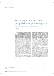 L’ Histoire des neuropathies périphériques : première partie