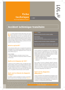 101 n° U Accident ischémique transitoire