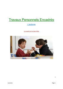 Travaux Personnels Encadrés L'autisme La santé et le bien-être