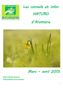 les conseils et infos naturo mars avril 2015