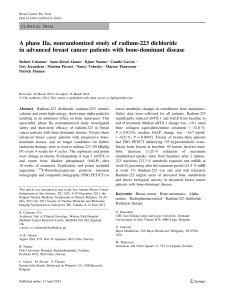 A phase IIa, nonrandomized study of radium-223 dichloride