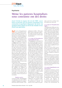 M Même les patients hospitalisés sous contrainte ont des droits