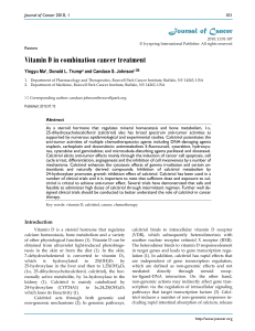 Vitamin D in combination cancer treatment J o u