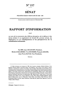 SÉNAT RAPPORT D'INFORMATION N°157