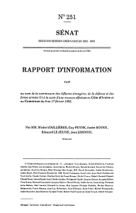 SÉNAT RAPPORT D'INFORMATION N 251