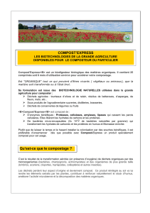 COMPOST’EXPRESS  LES BIOTECHNOLOGIES DE LA GRANDE AGRICULTURE