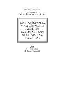 LES CONSÉQUENCES POUR L'ÉCONOMIE