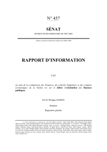 RAPPORT D’INFORMATION N° 457 SÉNAT