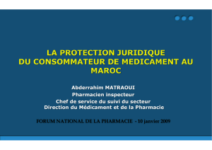 Abderrahim MATRAOUI Pharmacien inspecteur Chef de service du suivi du secteur