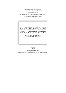 LA CRISE BANCAIRE ET