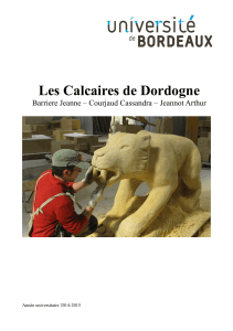 Les Calcaires de Dordogne Année universitaire 2014-2015