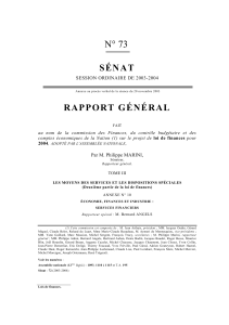 N° 73 SÉNAT RAPPORT GÉNÉRAL
