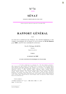 N°74 SÉNAT RAPPORT GÉNÉRAL