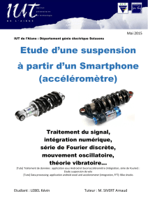 Etude d’une suspension à partir d’un Smartphone (accéléromètre)