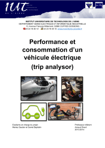 Performance et d’un consommation véhicule électrique
