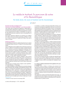 Le médecin traitant, le parcours de soins et le rhumatologue É