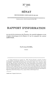 SÉNAT RAPPORT D'INFORMATION N 385