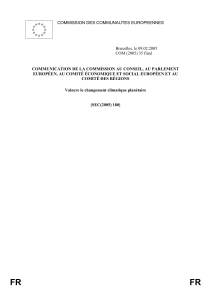 COMMISSION DES COMMUNAUTES EUROPEENNES  Bruxelles, le 09.02.2005 COM (2005) 35 final