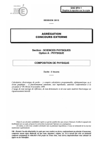 ’ E AGRÉGATION CONCOURS EXTERNE