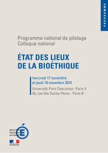 Programme du colloque national sur la bioéthique (PNP, novembre 2010) (PDF-177.65 Ko-Nouvelle fenêtre)
