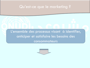 Qu’est-ce que le marketing ?  anticiper et satisfaire les besoins des