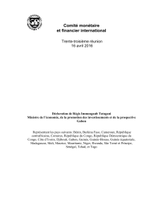 Comité monétaire et financier international Trente-troisième réunion 6 avril 2016
