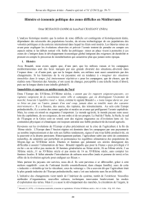 Histoire et économie politique des zones difficiles en Méditerranée