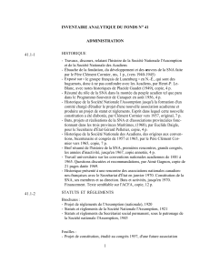 HISTORIQUE 41.1-1 - Travaux, discours, relatant l'histoire de la Société Nationale l'Assomption