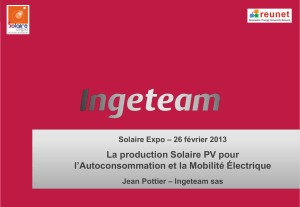 La production Solaire PV pour l’Autoconsommation et la Mobilité Électrique Solaire Expo