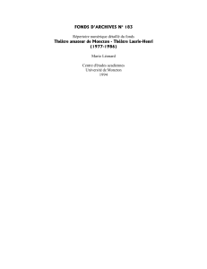 FONDS D'ARCHIVES N  183 (1977-1986) Répertoire numérique détaillé du fonds