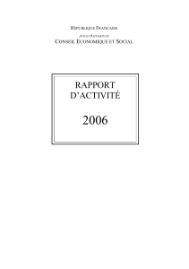 Télécharger Rapport d'activité 2006 du Conseil économique et social au format PDF, poids 1.98 Mo