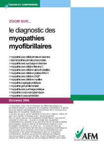 le diagnostic des myopathies myofibrillaires
